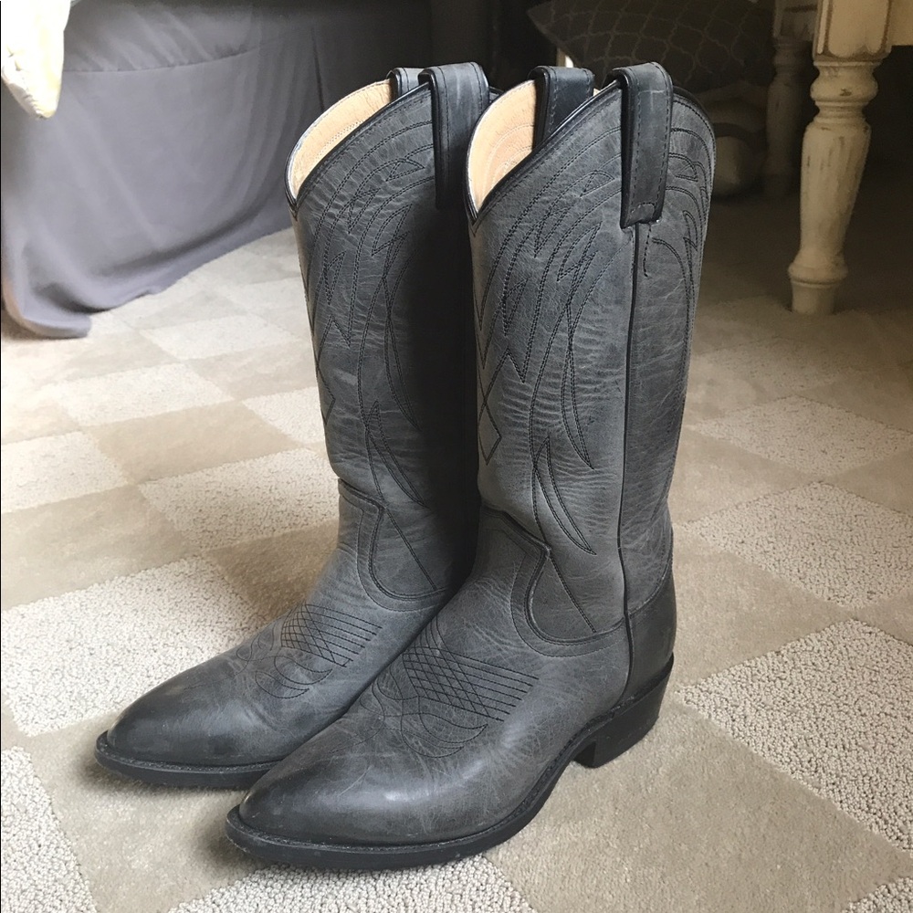 Frye Charcoal Heeled Boots